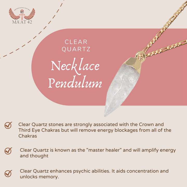 Clear Quartz Pendulum Necklace and Alter Cloth Bundle